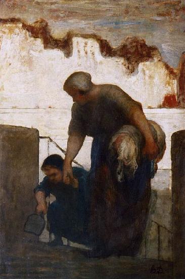 Honore  Daumier The Washerwoman oil painting picture